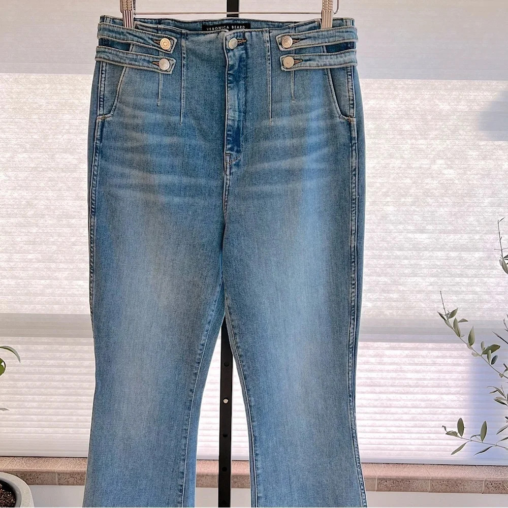 NWT Veronica Beard size 32 Blue Flare Jeans - Picture 2 of 9